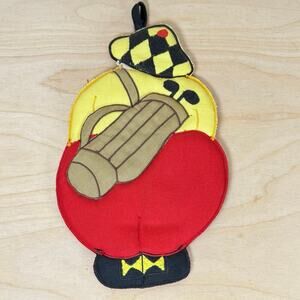 Vintage Golf Pot Holder Home Decor Golfer Fathers Day Gift Collectibles Golfing